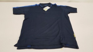 50 X BRAND NEW PAPINI SICILY NAVY AND ROYAL POLO SHIRTS SIZE MEDIUM