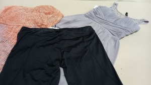 6 PIECE MIXED CLOTHING LOT CONTAINING SLAZENGER LEGGINGS SIZE MEDIUM, PHASE EIGHT DRESS SIZE 16, PHASE EIGHT SCARF ONE SIZE,2 X MARIE CLAIRE LEGGINGS SIZE LARGE, LITTLE MISSTRESS DRESS SIZE 12