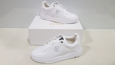 9 X BRAND NEW SIK SILK IN WHITE AND SILVER BLAZE LUX TRAINERS - SIZE 11