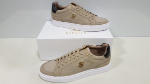 9 X BRAND NEW SIK SILK IN BEIGE GHOST TRAINERS - SIZE UK 10