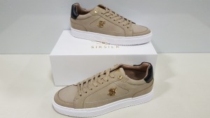 8 X BRAND NEW SIK SILK IN BEIGE GHOST TRAINERS - SIZE UK 9