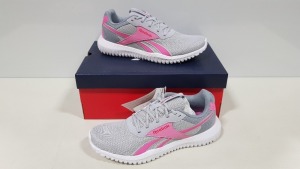 10 X BRAND NEW REEBOK FLEXAGON ENERGY TRAINERS IN GREY AND PINK - SIZE UK 5