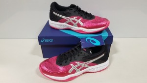 5 X BRAND NEW ASICS NETBURNER BALLISTIC TRAINERS IN PIXEL PINK / SILVER - SIZE UK 8