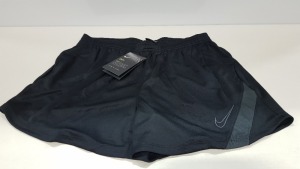 15 X BRAND NEW NIKE WOMANS DRY FIT ACCADEMY PRO BLACK SHORTS - IN SIZE MEDIUM