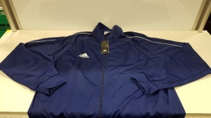 14 X BRAND NEW ADIDAS MENS CORE JACKETS IN NAVY - IN SIZES ( S - XXL )