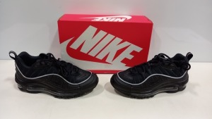 3 X BRAND NEW NIKE BLACK AIR MAX 98 TRAINERS - SIZE UK 6