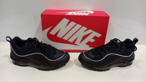 3 X BRAND NEW NIKE BLACK AIR MAX 98 TRAINERS - SIZE UK 6