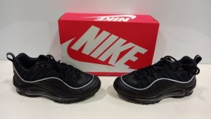 3 X BRAND NEW NIKE BLACK AIR MAX 98 TRAINERS - SIZE UK 6