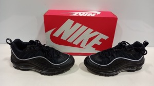 3 X BRAND NEW NIKE BLACK AIR MAX 98 TRAINERS - SIZE UK 6