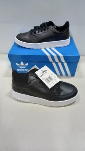 9 X BRAND NEW ADIDAS SUPERCOURT BLACK TRAINERS - SIZE UK 3