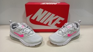 3 X BRAND NEW NIKE AIR MAX 270 REACT TRAINERS IN GREY AND PINK - SIZE UK 3.5