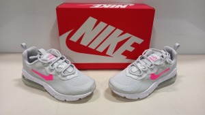 2 X BRAND NEW NIKE AIR MAX 270 REACT TRAINERS IN GREY AND PINK - SIZE UK 3.5