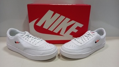 5 X BRAND NEW NIKE COURT VINTAGE PREM TRAINERS IN WHITE - SIZE UK 11