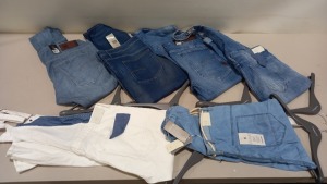 6 X PAIRS OF BRAND NEW G-STAR RAW JEANS IN VARIOUS STYLES & COLOURS IE. LIGHT BLUE, DARK BLUE AND GREY ETC - RRP £480 - SIZE 40