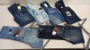6 X PAIRS OF BRAND NEW G-STAR RAW JEANS IN VARIOUS STYLES & COLOURS IE. LIGHT BLUE, DARK BLUE AND GREY ETC - RRP £480 - SIZE 27