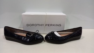 14 X BRAND NEW DOROTHY PERKINS BLACK PANTHER CORE FLAT SHOES - IN SIZES UK 5 RRP £25.00pp