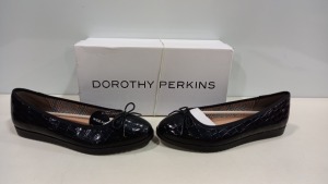 15 X BRAND NEW DOROTHY PERKINS BLACK PANTHER CORE FLAT SHOES - IN SIZES UK 4 RRP £25.00pp