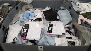 FULL PALLET OF F&F CLOTHING - ALL STORE PULLS / DAMAGED GOODS TO INCLUDE- GIRLS SHORT SLEEVED SCHOOL SHIRTS , BOYS POLO TOPS , WOMANS JEGGINGS , BOYS SCHOOL TROUSERS, ETC - PLEASE NOTE SOME ITEMS STILL HAVE SECURITY TAGS ON BUT CAN BE REMOVED WITH MAGNET