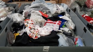 FULL PALLET OF F&F CLOTHING - ALL STORE PULLS / DAMAGED GOODS TO INCLUDE- PEPPA PIG CLOTHING , PYJAMAS , BANDANNAS , BABY BODY SUITS , WOMANS JEGGINGS , PLAYSTATION JUMPER , TIGHTS AND SOCKS ETC - PLEASE NOTE SOME ITEMS STILL HAVE SECURITY TAGS ON BUT 