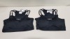 50 X BRAND NEW LA GEAR SPORTS CROP BRA WITH DOUBLE SPAGGETI STRAPS BOTH SIDES , FLAT LOCK SEEMS AND IS PADDED FOR LIGHT SUPPORT - SIZE -12 (RRP £22.99)