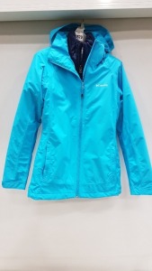 2 X BRAND NEW COLUBIA JACKETS COMES IN BRIGHT BLUE WIND BREKER AND A DARK BLUE HET REFLECTIVE JACKET - IN SIZES UK S