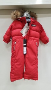 1 X BRAND NEW COLMAR TUTA BABY SKI OVERALLS IN ALL RED - IN SIZE UK 12MONTHS