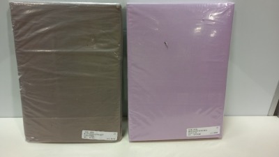 21 X BRAND NEW DEEP FITTED BED SHEETS IN MOCHA AND LILAC IN DOUBLE AND SUPERKING