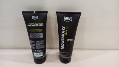 225 X BRAND NEW EVERLAST 250ML SHOWER GELS - IN 9 CARTONS