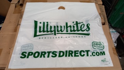 3000 X LILLYWHITES LARGE CARRIER BAGS - IN 4 CARTONS (4 X 750)
