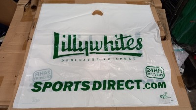 3000 X LILLYWHITES LARGE CARRIER BAGS - IN 4 CARTONS (4 X 750)