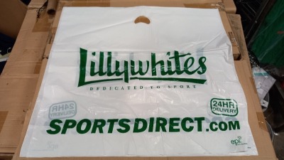 3000 X LILLYWHITES LARGE CARRIER BAGS - IN 4 CARTONS (4 X 750)