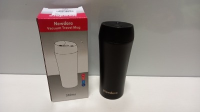 40 X BRAND NEW NEWDORA VACUUM TRAVEL MUGS - BLACK
