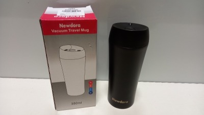 40 X BRAND NEW NEWDORA VACUUM TRAVEL MUGS - BLACK