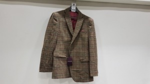BRAND NEW BROOK TAVENER OTTER COLOURED JACKET WITH CHEQUERED PATTER - SIZE 40R
