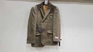 BRAND NEW HARRIS TWEED STROMAY GREEN JACKET - SIZE 38S