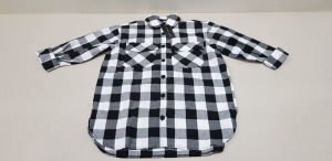 30 X BRAND NEW NEW LOOK CHEQUERED BUTTONED SHIRTS UK SIZE 8