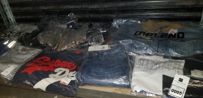 15 PIECE LOT TO INCLUDE JACK AND JONES HOODIE , JACK AND JONES TROUSERS , ADIDAS SHORTS , ADIDAS TRACKSUIT TOP , SUPERDRY T-SHIRT , UNDER AMROUR SHORTS , BLEND DENIM JACKET ,AND JACK AND JONES JEANS ETC ( IN VARIOUS SIZES)