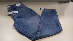 10 X BRAND NEW TOPSHOP MOM JEANS IN BLUE ( SIZE 4 - W24 L28)