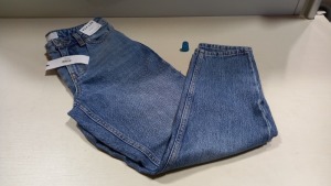 14 X BRAND NEW TOPSHOP MOM JEANS IN BLUE IN ( SIZE 4- W24 L28)