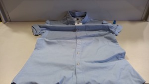 28 X BRAND NEW TOPMAN SHORT SLEEVED SHIRT IN BLUE ( SIZE UK M )