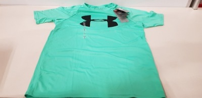 20 X BRAND NEW UNDER ARMOUR BOYS T SHIRTS IN GREEN SIZE YOUTH LARGE