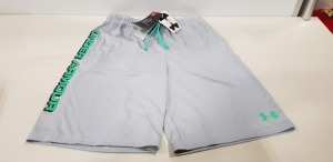 20 X BRAND NEW UNDER ARMOUR GREY SHORTS SIZE YOUTH MEDIUM