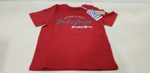 33 X BRAND NEW JACK & JONES LOGO T SHIRTS IN UK SIZE 14 YEARS RRP £9.00 (TOTAL RRP £297.00)