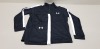 8 X BRAND NEW MENS UNDER ARMOUR BLACK AND WHITE FULL TRACKSUIT INCLUDING TOP AND BOTTOMS SIZE LARGE