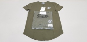 18 X BRAND NEW SIKSILK SHORT SLEEVED GYM TEES IN KHAKI SIZE XL