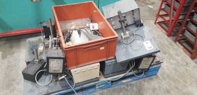 A PALLET CONTAINING VARIOUS SPARES FOR ELECTROLYTIC MARKING SYSTEMS