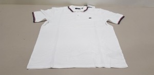 24 X BRAND NEW JACK & JONES WHITE SLIM POLO SHIRTS SIZE XXL RRP £18.00 (TOTAL RRP £432.00)