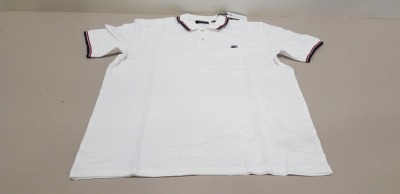 24 X BRAND NEW JACK & JONES WHITE SLIM POLO SHIRTS SIZE XXL RRP £18.00 (TOTAL RRP £432.00)