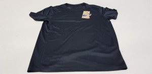 25 X BRAND NEW ASICS PERFORMANCE BLACK MENS RUNNING TOPS SIZE MEDIUM