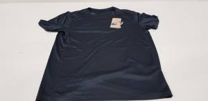 25 X BRAND NEW ASICS PERFORMANCE BLACK MENS RUNNING TOPS SIZE MEDIUM